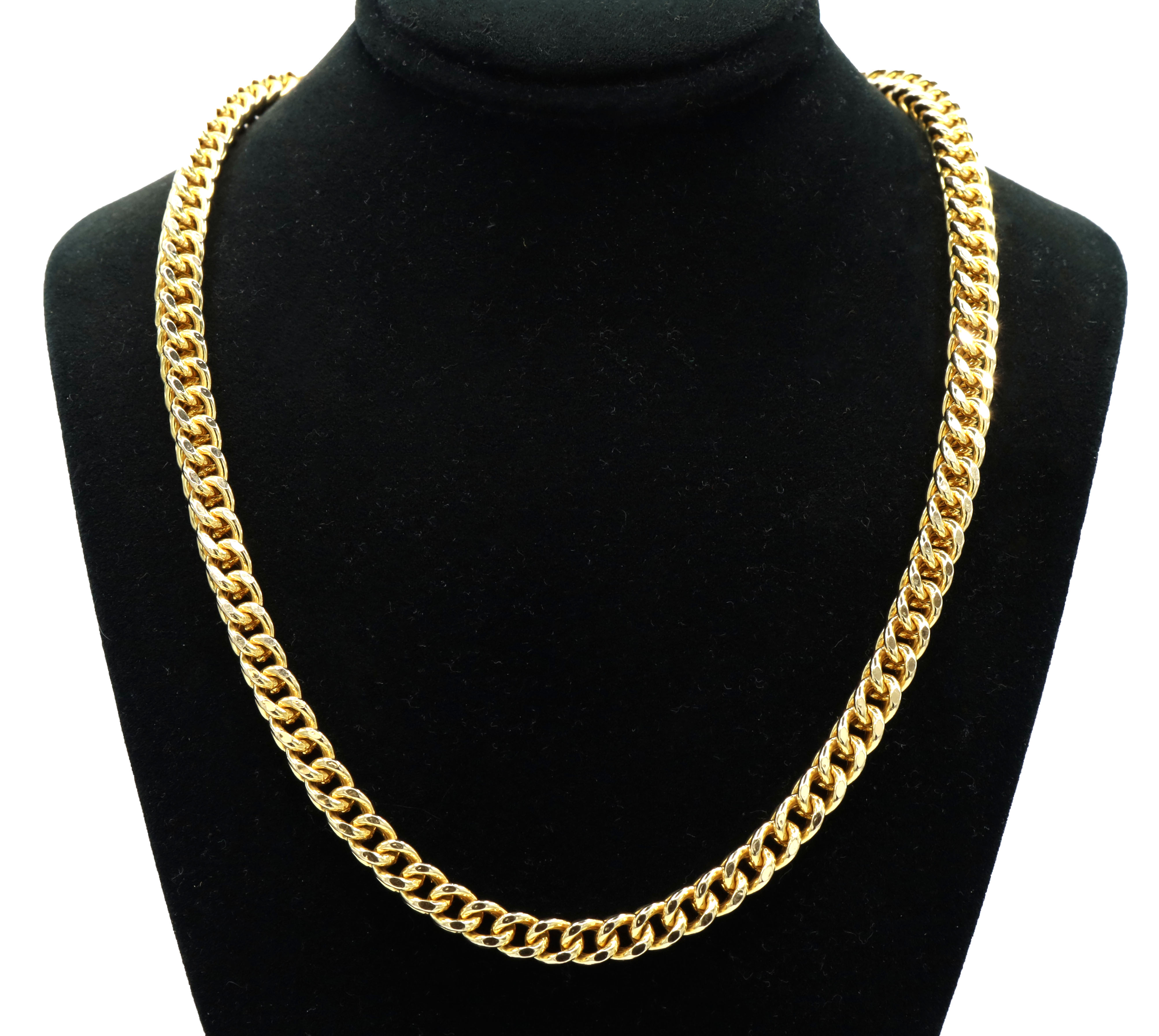 Franco Box Link Chain 14K Yellow Gold Men’s Unisex Necklace 49.1G 33”