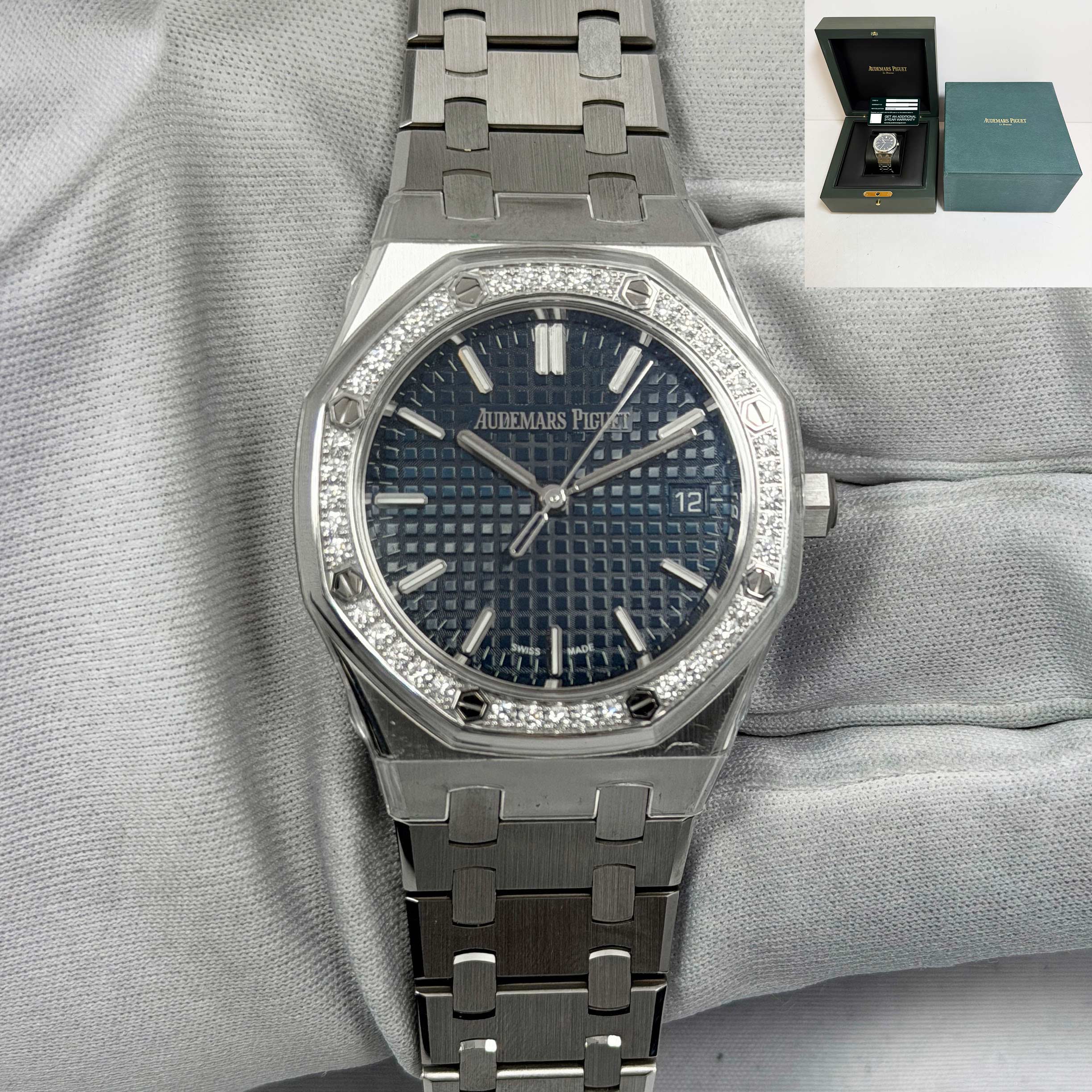 New 2026 Audemars Piguet Royal Oak 77451ST 34MM Blue Factory