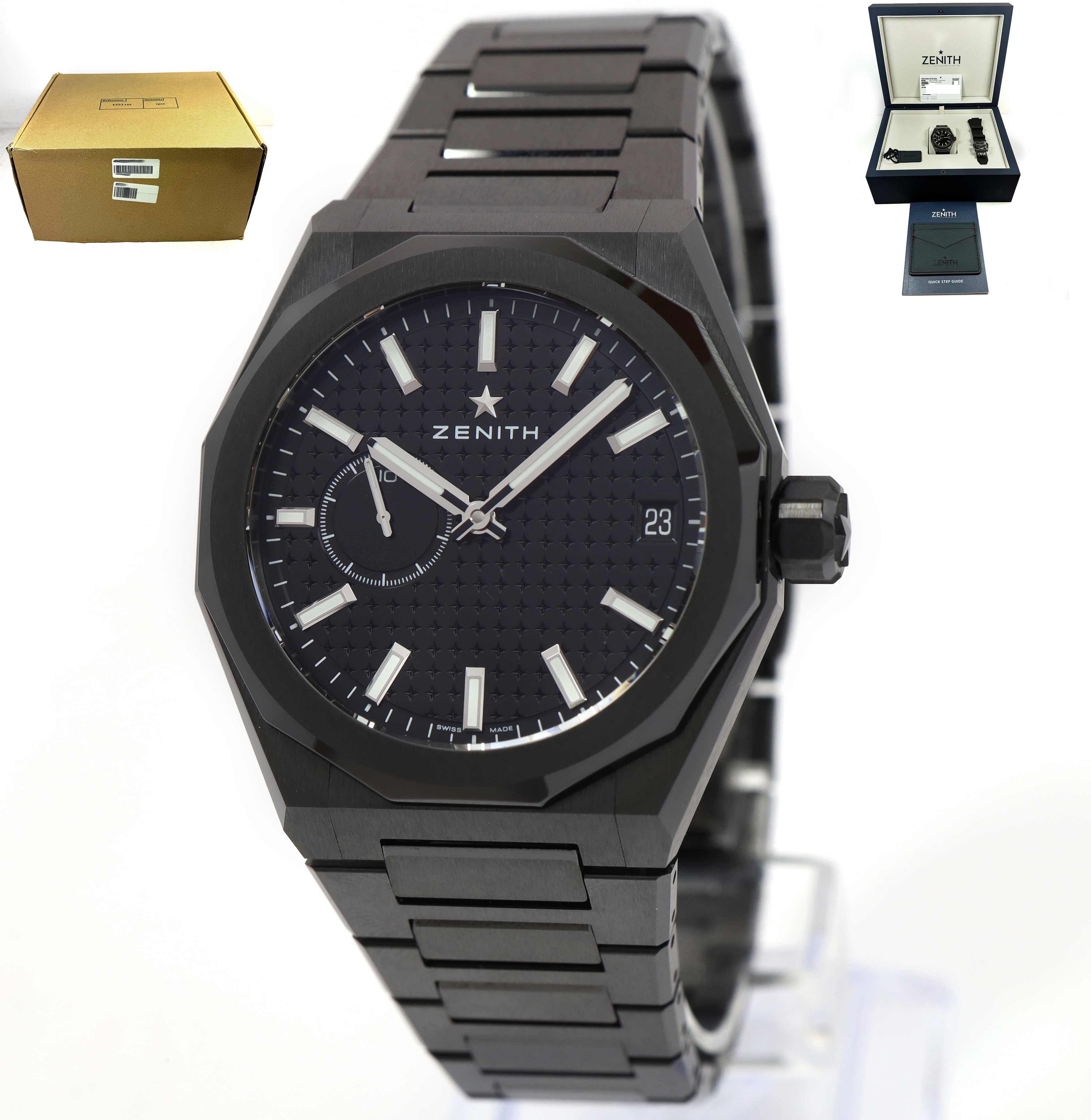 New Zenith Defy Skyline 49.9300.3620/21.I001 41MM Black Ceramic Box Papers