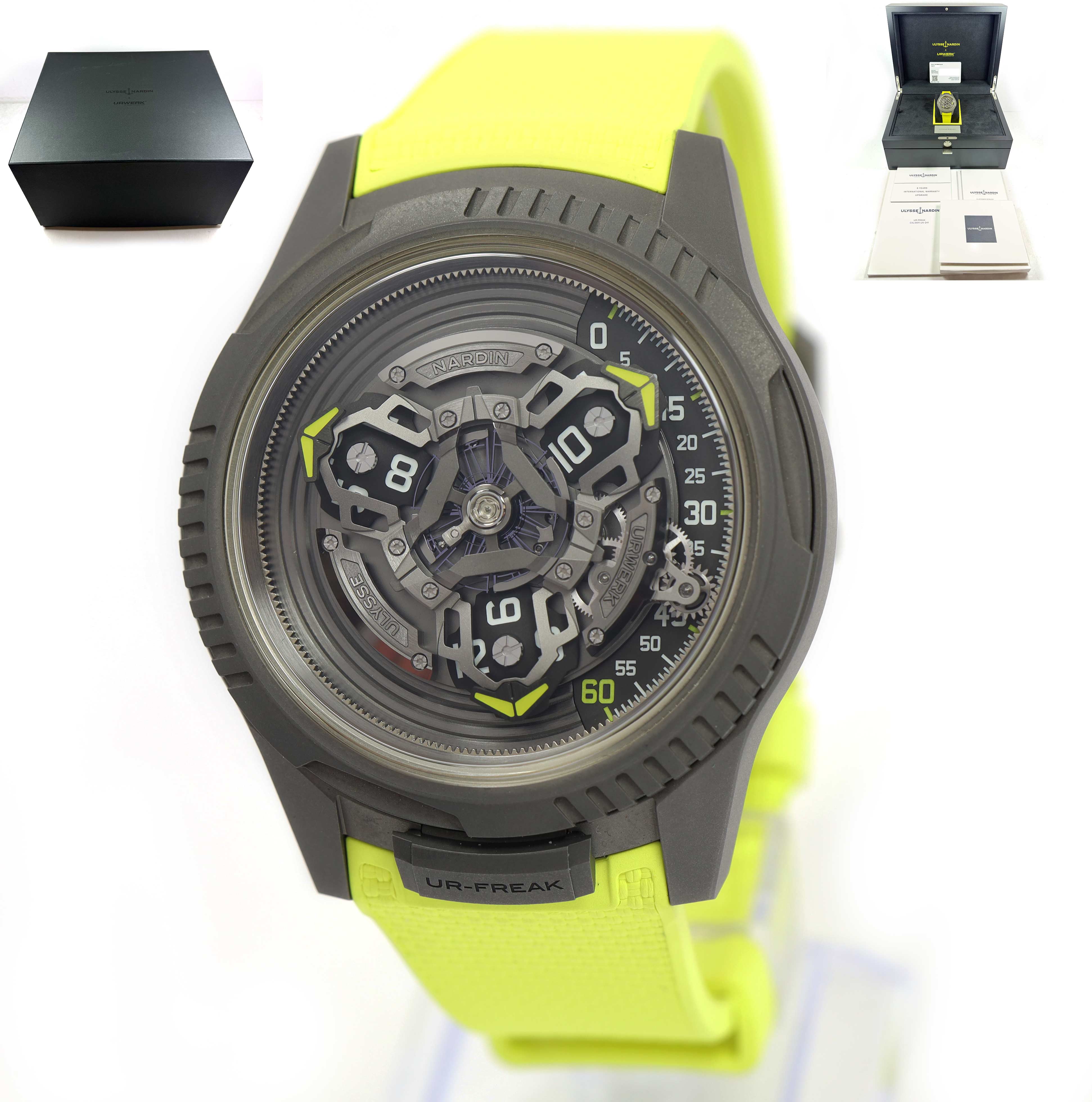 New Ulysse Nardin Ur-Freak 2413-500LE-2A-UR/3B 44MM Titanium Box Papers