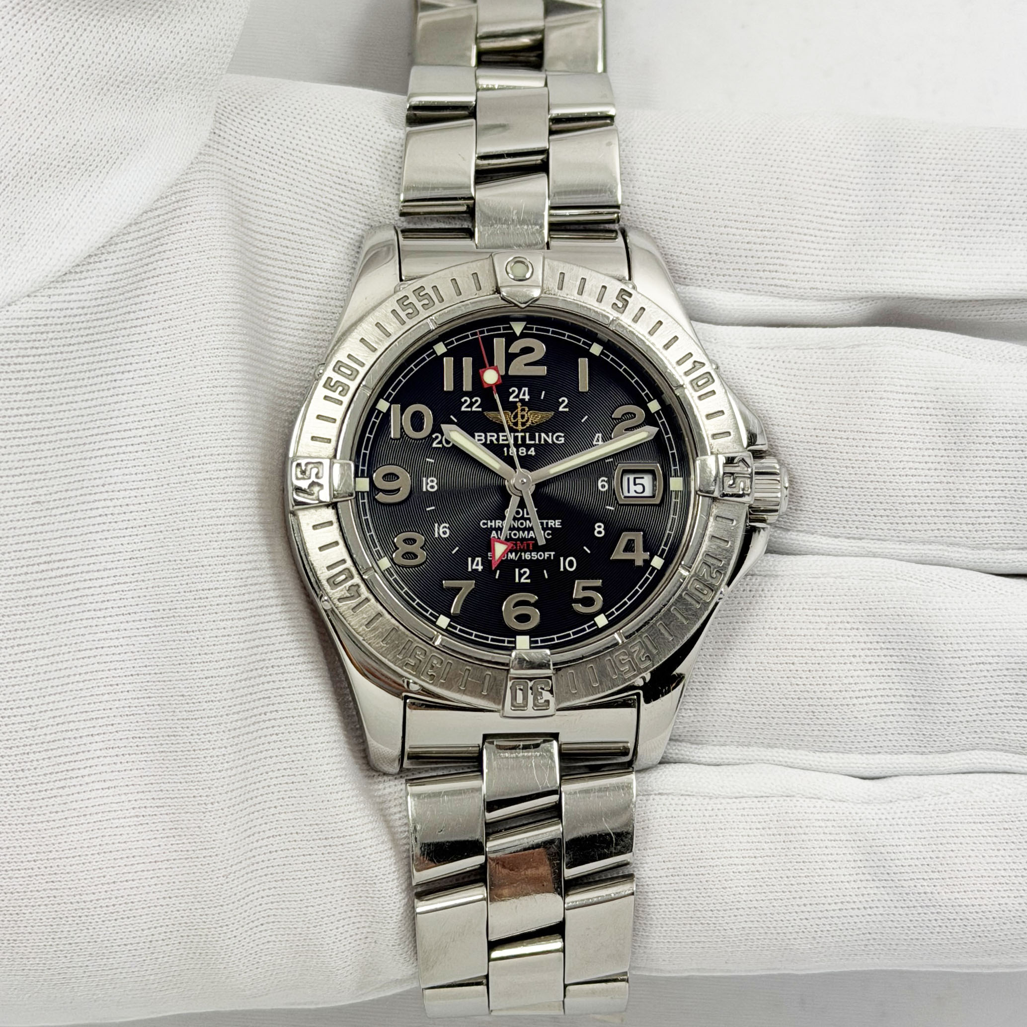 Breitling Colt GMT A32350 40MM Black Dial Stainless Steel