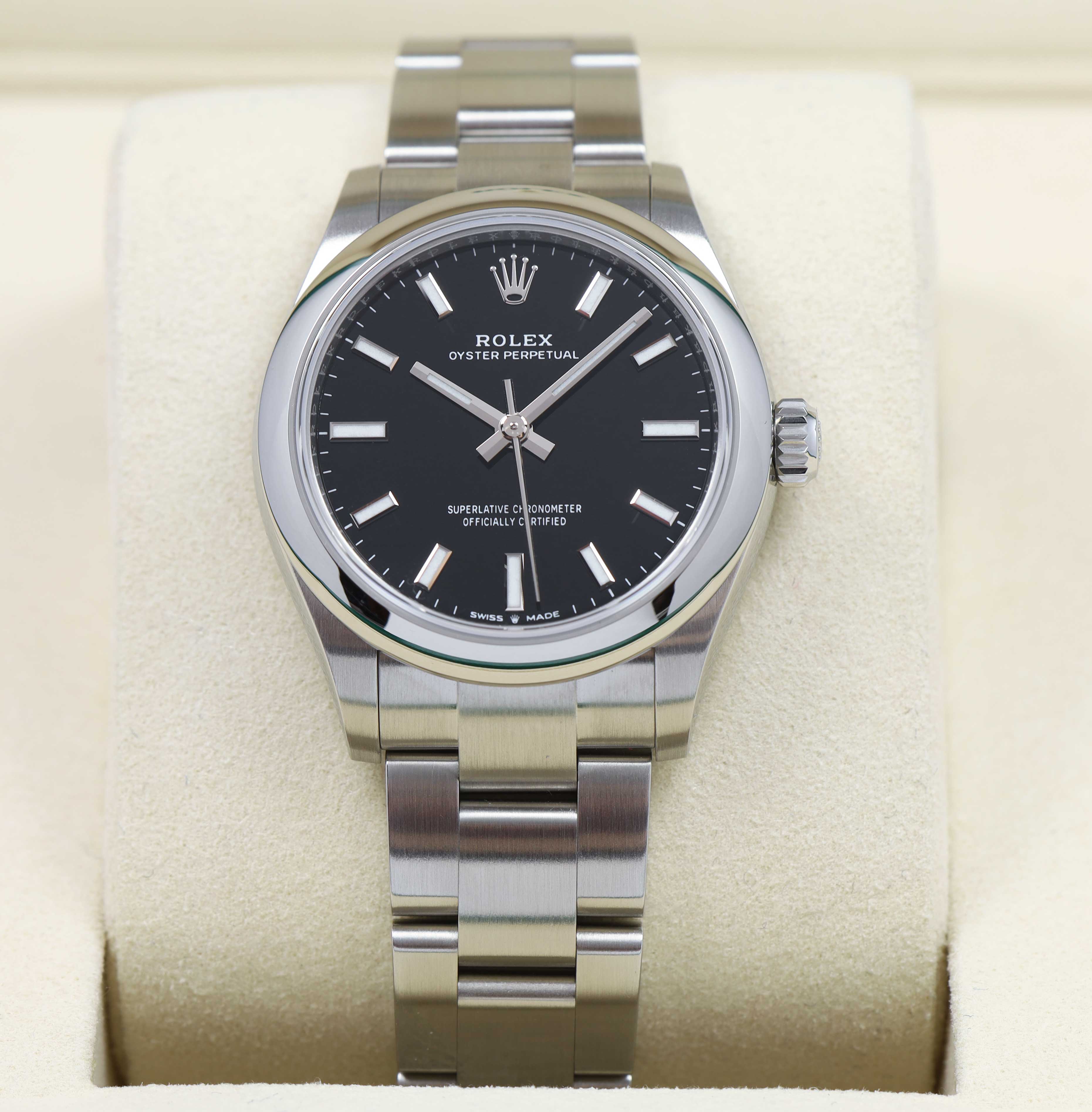 New 2025 Rolex Oyster Perpetual 277200 31MM Black Dial Steel Box Papers