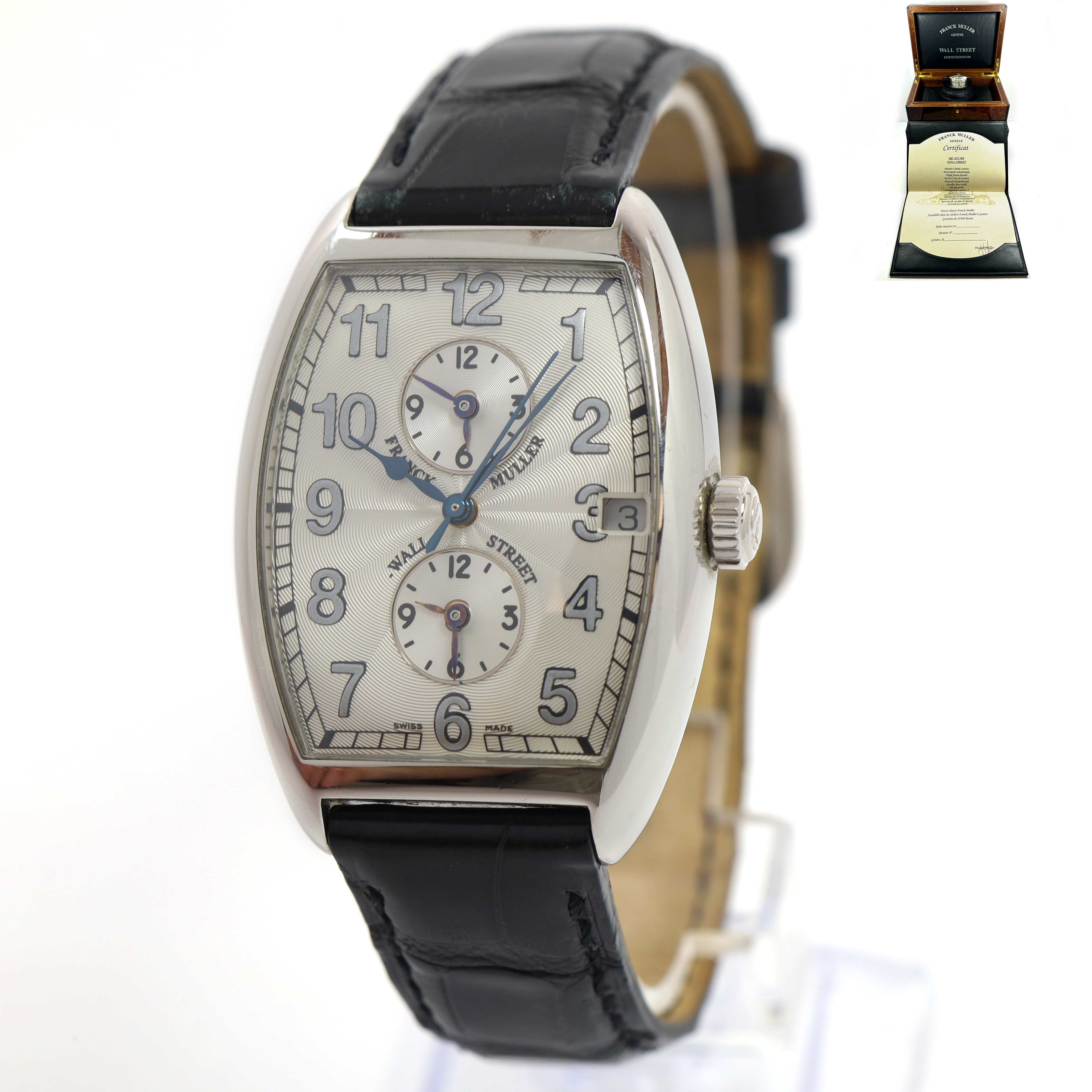 Franck Muller Master Banker Wall Street 2852MB 31MM Platinum Box Papers
