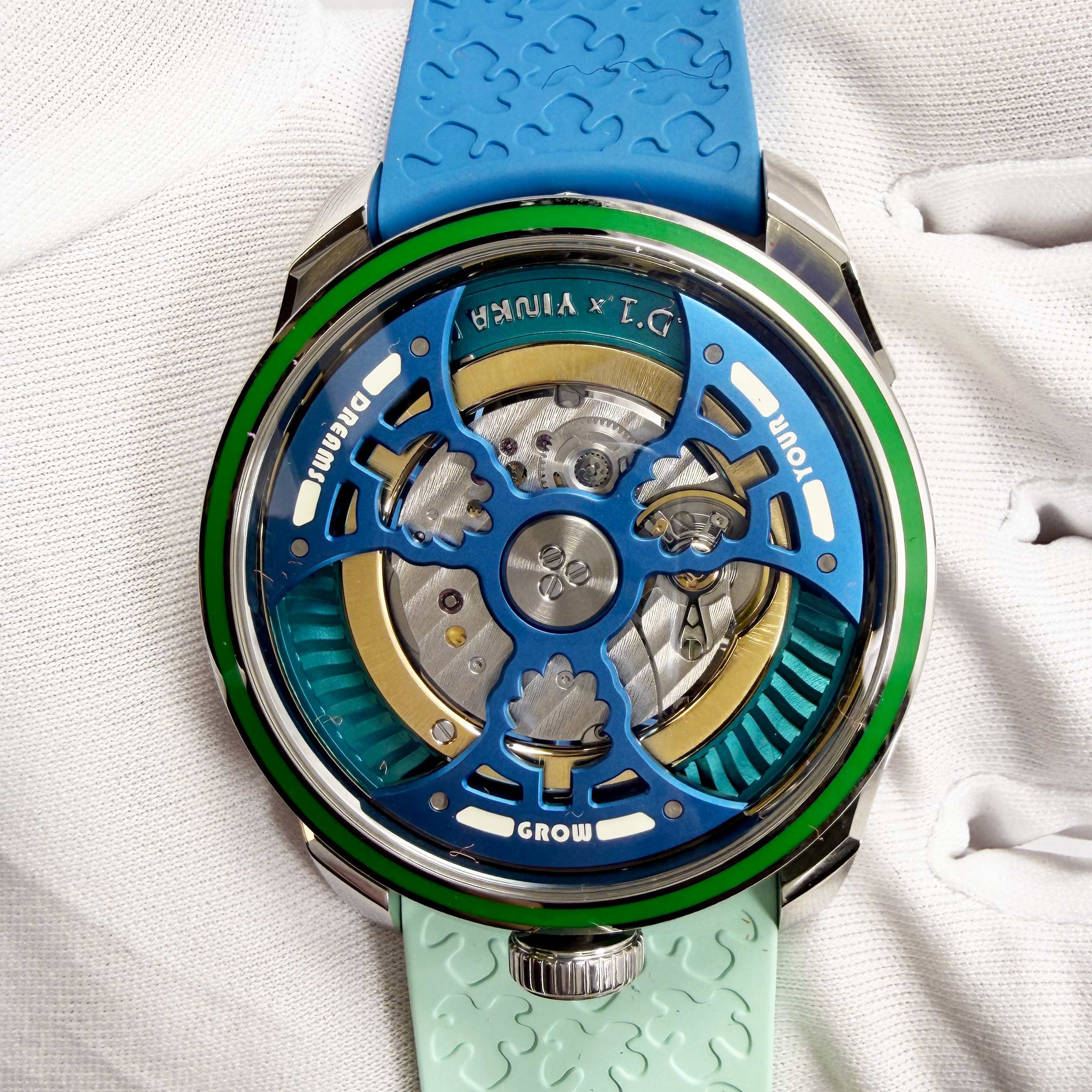 New Mb&f M.A.D.1S Yinka Ilori Grow Your Dreams 42MM Blue Dial Steel Box Papers